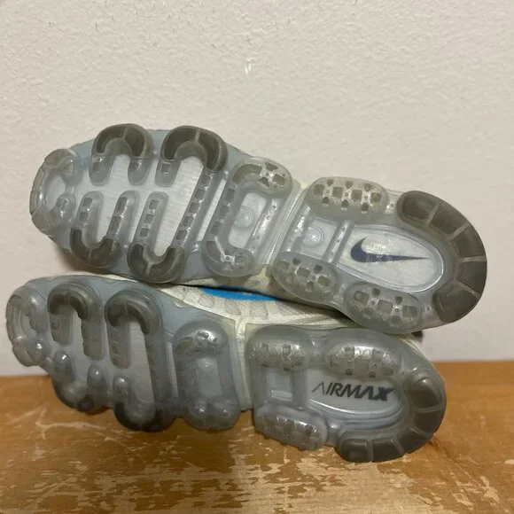 Nike Air Vapormax BQ7848-991 White Blue Running Training shoes Men's Sz 12